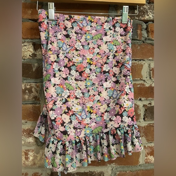 Dollskill sugar thrillz floral and butterfly ruched mesh skirt size XS - Picture 6 of 10